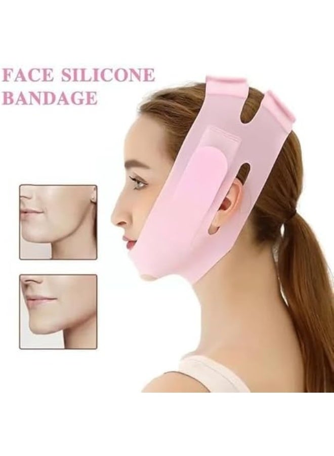 Silicone V Face Mask For Face Lift | Facial Slimming Bandage For Chin & Cheek | Double Chin Reducer For Women & Men | Skin Tightening Belt For Slim Lift - Image 2